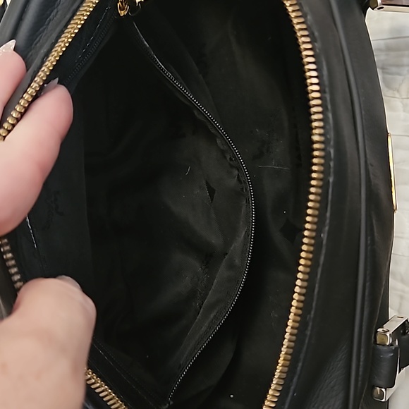 MCM Refurbished Matte Black Leather Boston Bag - Picture 9 of 11